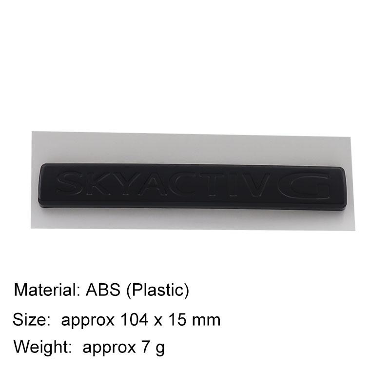 

3D Premium ABS SKYACTIV G Sticker Tail Bumper Badge Auto Rear Trunk Emblem Accessories Exterior Decoration black