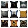 Halloween Linen Pillow Cover Printed Pillow Cover