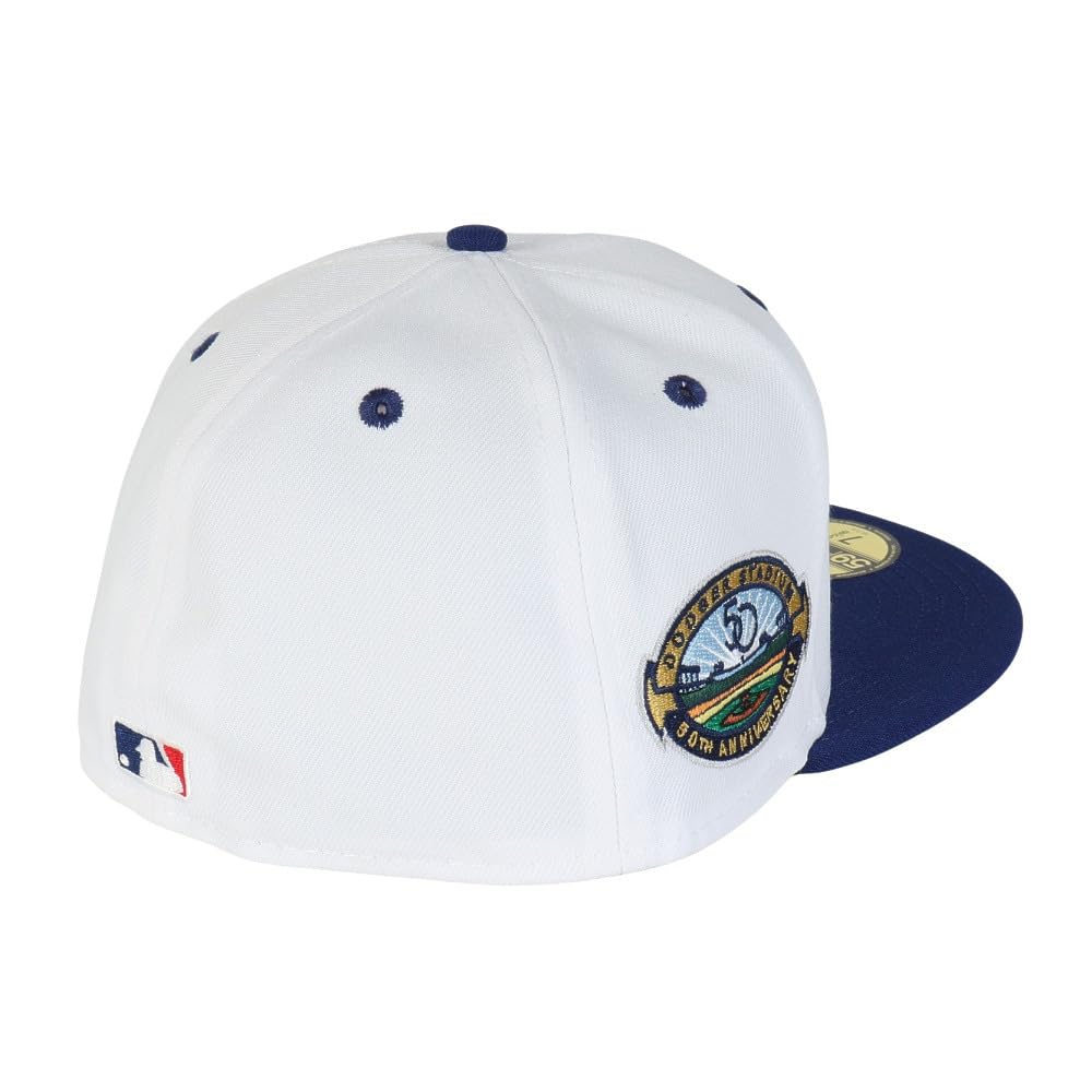 New Era 59FIFTY Side Patch Cap, MLB, LA White/Dark Royal, 7 3/4 inch, 5950 DOD PACK SP LOSDOD WHI DROY, 14388863, NER36C9817