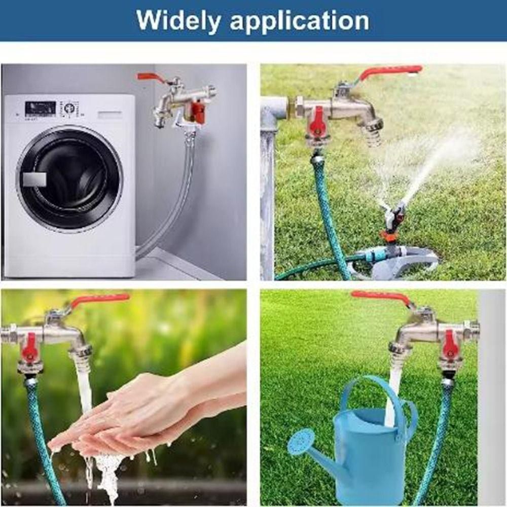 Rubinetto Doppio Manico 1 Ingresso 2 Uscite Rubinetto a Doppia Uscita in Lega di Zinco Zinco Zinco Industriale