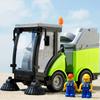 Alloy Sweeper Model Diecast Road Cleaning Refuse Bin Classification Sanitation Vehicles Car Model Sound and Light Kids Gifts