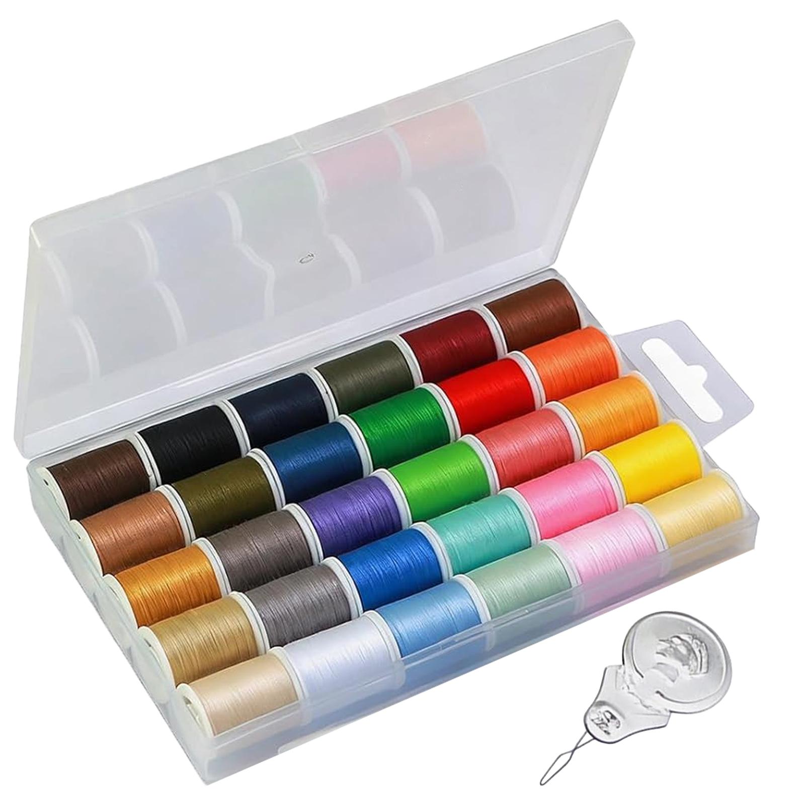 

1 Коробка/Набор Разноцветные Удобные Полиэстеровые Нитки для Шитья и 1 Вдеватель для Игл, Для Ручного и Машинного Шитья DIY Инструменты