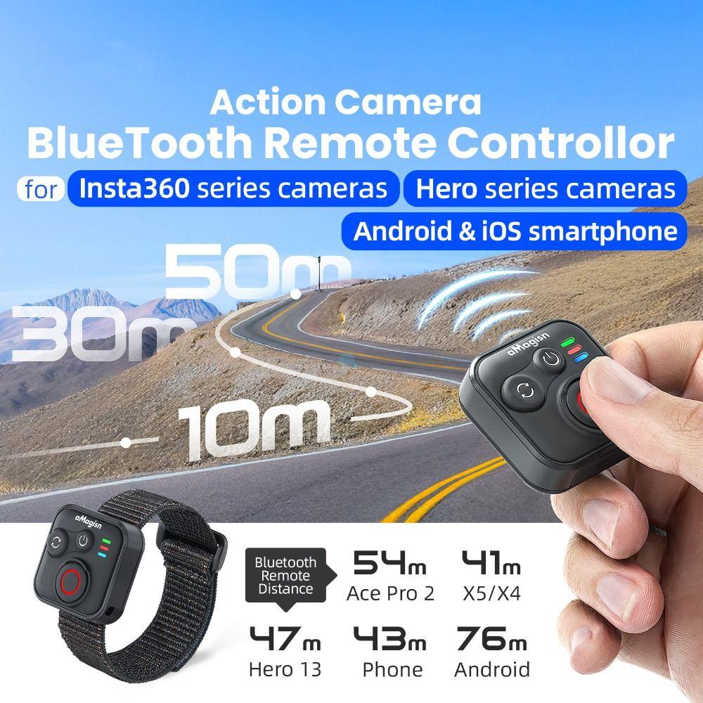 50M Bluetooth-Fernbedienung mit Armband Bluetooth-Controller für Insta360 X5/X4/AcePro 2