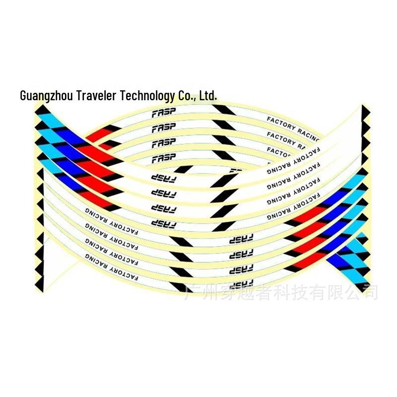 Reflective Rim Tape for 17"-18" Wheels - Suitable for Honda Kawasaki Motorcycles and Cars