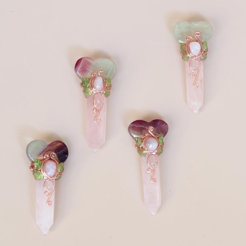 Scettro di Cristallo a Forma di Coltello, Bacchetta Magica che Unisce Cristallo a Forma di Coltello e Sfera di Cristallo, Regalo di Halloween