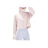 Solid Color Hooded Sun Protection Jacket Women Jackets Pink 962327706-6