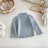 Baby Girls Winter Sweater Solid Color Thick Knitted Pullover Toddler Clothing Warm Fashion Top