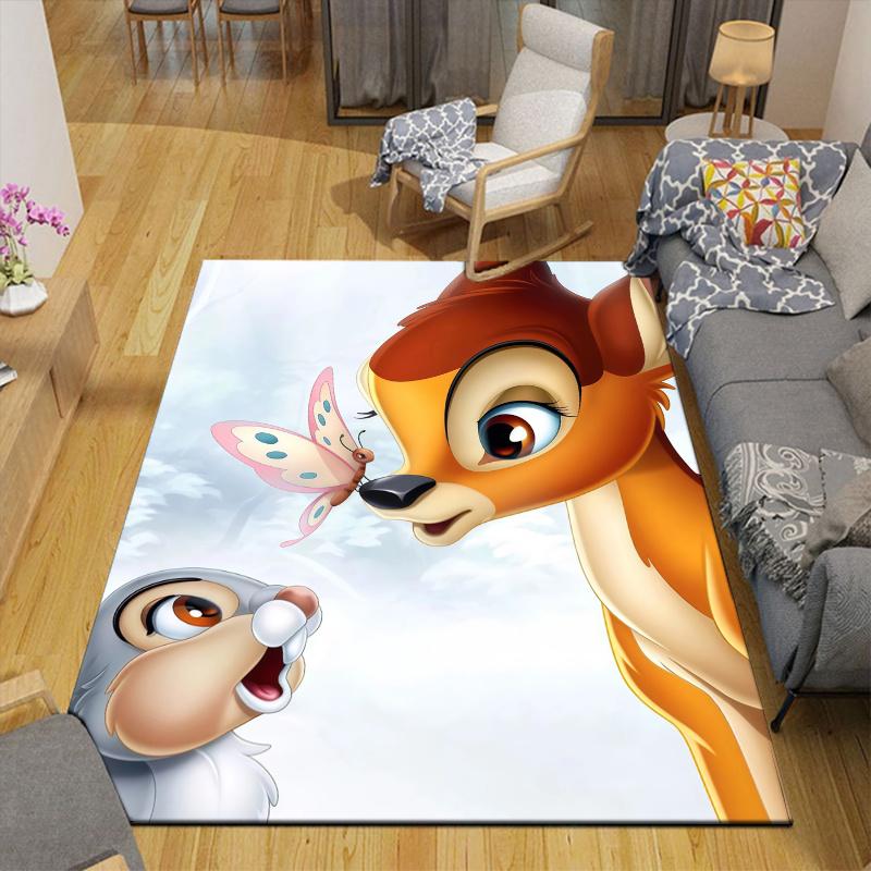 Bambi Home Sofa Decoration for Living Room & Bedroom, Non‑Slip Play Flannel Floor Mat for Game Room