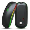 Wireless Mouse 2.4G Rechargeable USB Wireless Gaming Mouse with LED Colorful LightBlack