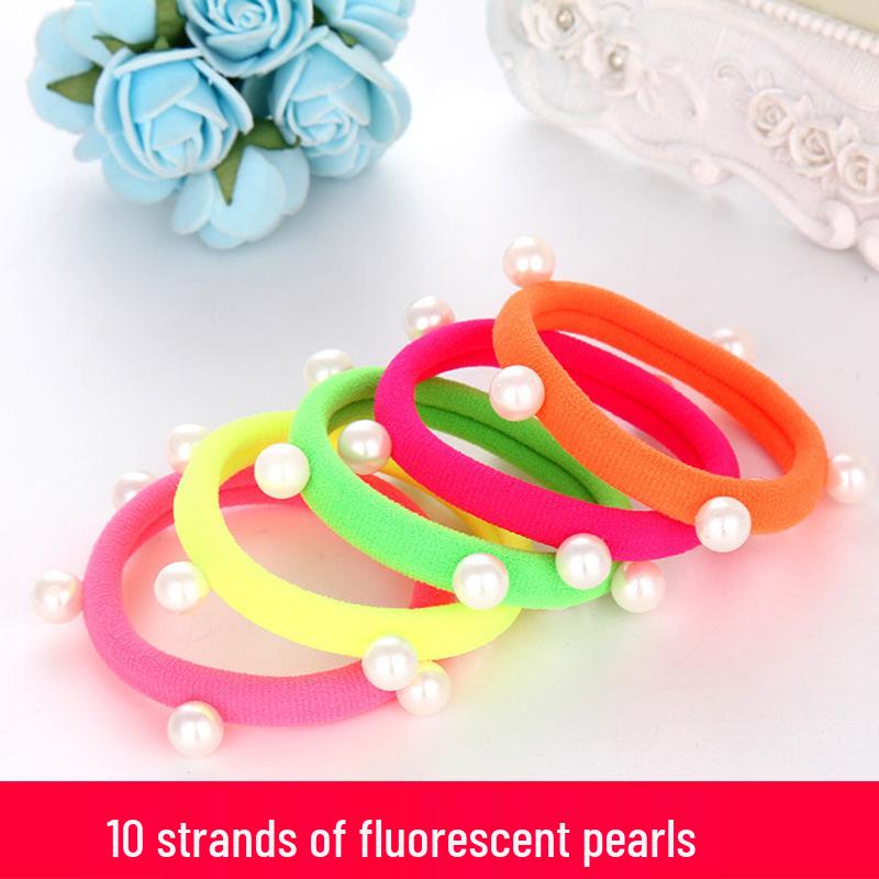 Women's Black Elastic Hair Tie - Korean Style Leather Headband