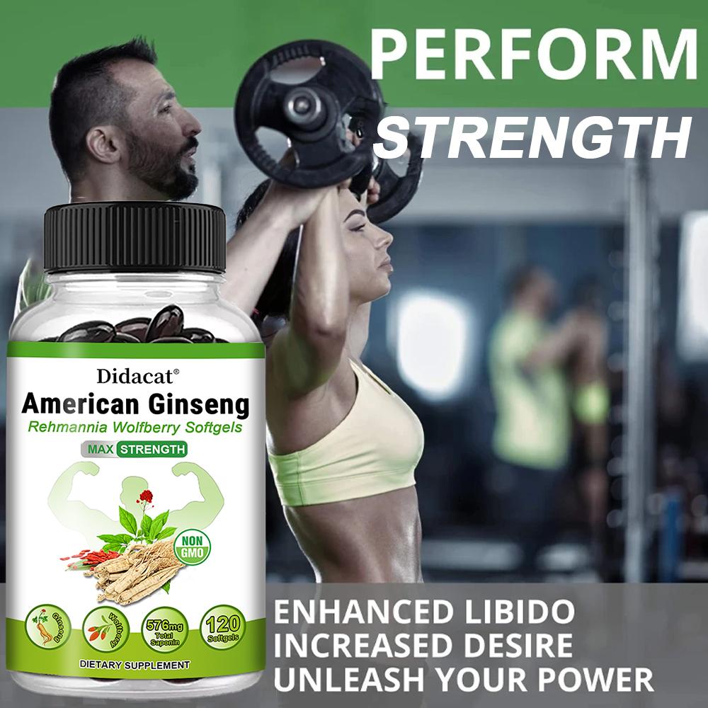 American Ginseng Extract - 1600 Mg - 120 Vegetarian Capsules