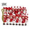 Holiday Home Decor Red And White Doll Hanging Pendants for Christmas Tree, Decorative Wooden Girls Classroom Decorations Ornament, Seasonal