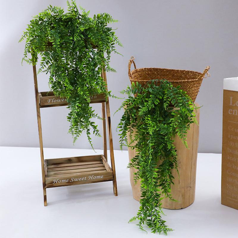 90Cm Persian Fern Leaves Vines Home Room Decor Hanging Artificial Plant Plastic Leaf Grass Wedding Party Wall Balcony Decoration