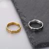 Fongten Thin Stainless Steel Ring for Men Geometric Punk Simple Finger Decoration Fashionable Party Jewelry Boyfriend Gifts