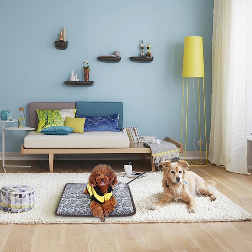 Elektrische Bettmatte für Hunde und Katzen, großes Heizkissen für den Innen- und Außenbereich, wasserdicht – US-Stecker 110 V/EU-Stecker 220 V