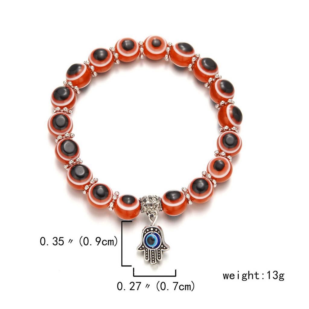 Vintage Classic Turkish Lucky Evil Eye Bracelet For Women Men Blue Evil Eye Palm Butterfly Owl Elaphant Pendant Bracelet Jewelry