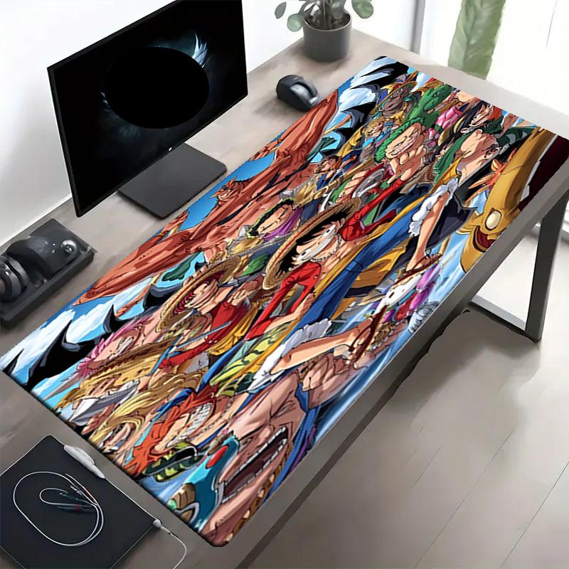 One Piece Print Mouse Pad, Anti‑Slip Desktop Keyboard Mat, for PC Laptop Gaming Working Daily Use, Cool Festival Surprise Gift