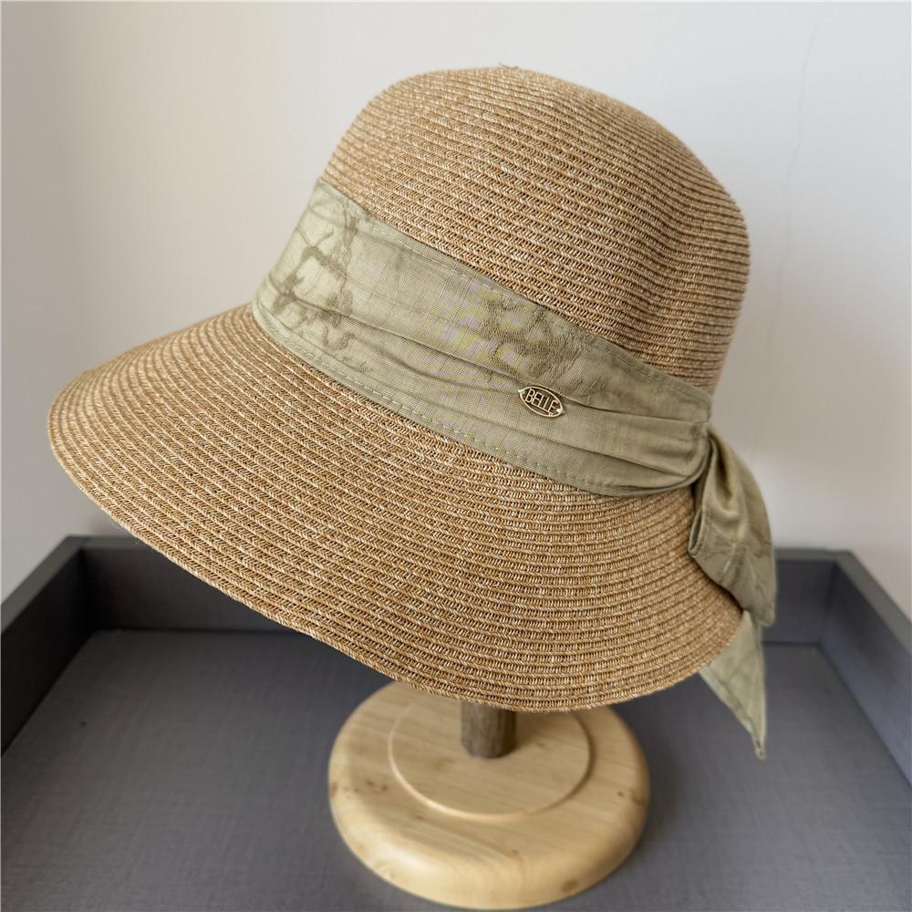 Straw Hat Versatile Big Eaves Sun Hat Summer Travel Bucket Hat Face Small Shade Sun Hat