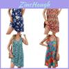 Floral Print Sleeveless Dress With Cottonlike Fabric For Casual Summer Wear