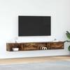 VidaXL TV Furniture 2 Pcs Smoked Oak 100x31x25.5 Cm Engineered Wood, TV Stand, Hi-fi Cabinet, Entertainment Center, Buffet 861481