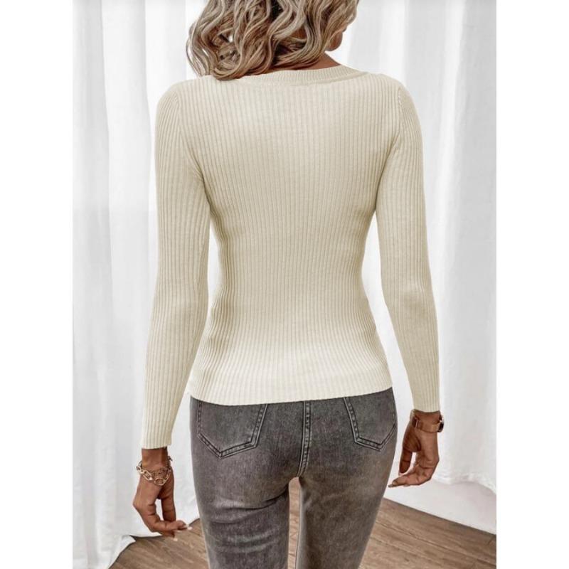 YYFS Damenmode, lässig, Herbst/Winter, einfarbig, mit Druck, lange Ärmel, O-Ausschnitt