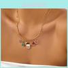 Collier Pendentif Sapin de Noël Père Noël Flocon de Neige avec Chaîne en Alliage pour Femmes Bijoux de Fête