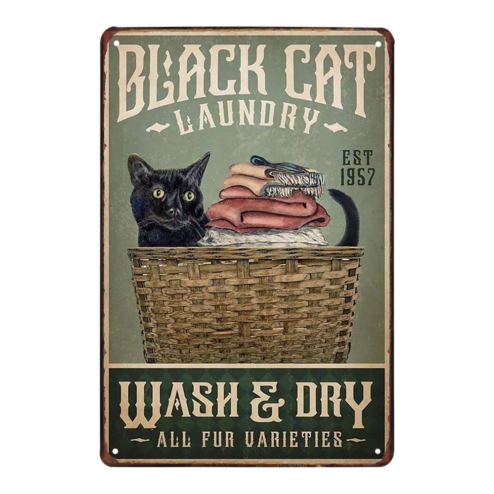 Segni Targa Retro per Lavanderia Segno Pittura su Latta Vasca Idromassaggio Bagno Metallo Poster Adesivi Murali Vintage Decorazione Casa Piatti 20x30cm