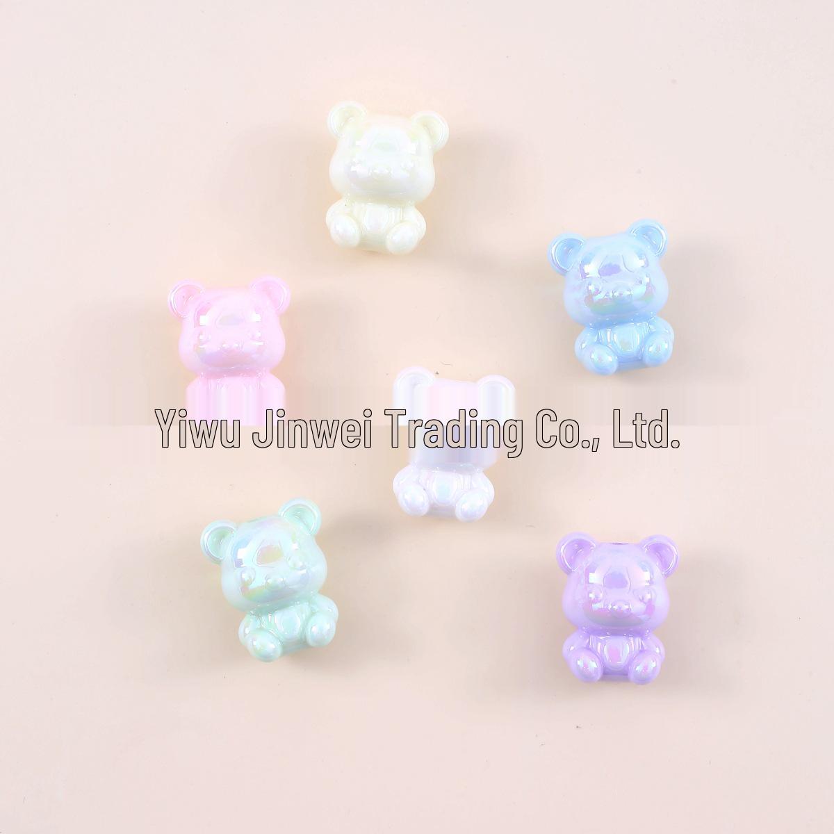 

Acrylic Mini Bear Beads for DIY Bracelets & Keychains небесно-голубой