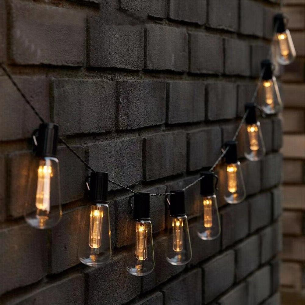 0.06w Outdoor Solar Light Bulb String Lights Weatherproof Energy Saving High Brightness Solar Powered Fairy Lights For Garden Path Yard Decoration