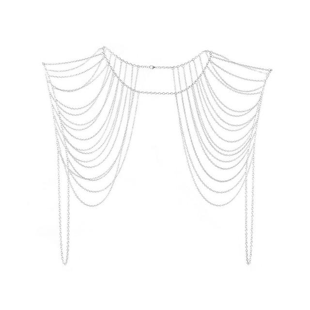 Biżuteria do ciała Seksowny łańcuszek na klatkę piersiową Bikini Łańcuchy na brzuch dla kobiet Łańcuchy na talię Kobiecy kostium na ciało Dziewczyna Moda plażowa Prosty luksus