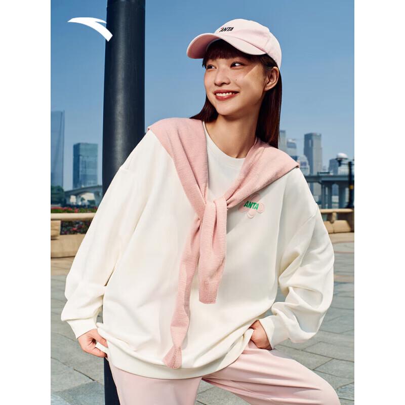Anta Women's Fleece-Lined Back Print Sweatshirt