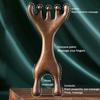 Sandalwood Deer Antlers Wide Tooth Comb Meridians Dredging Facial Massage Gua Sha Scalp Massager for Relaxation And Hair Care