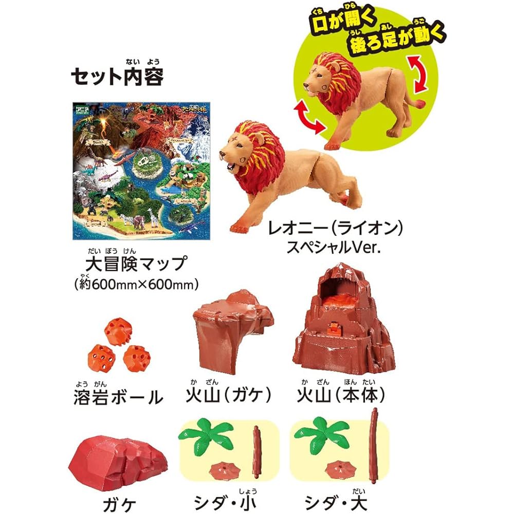 Takara Tomy Ania Adventure Continent Kingdom First Adventure Map Set