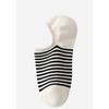 Women's Summer Striped Socks, Sweat-absorbing and Odor-proof Cotton Socks, Non-dropping Heel Invisible Socks, Boat Socks, Short Socks