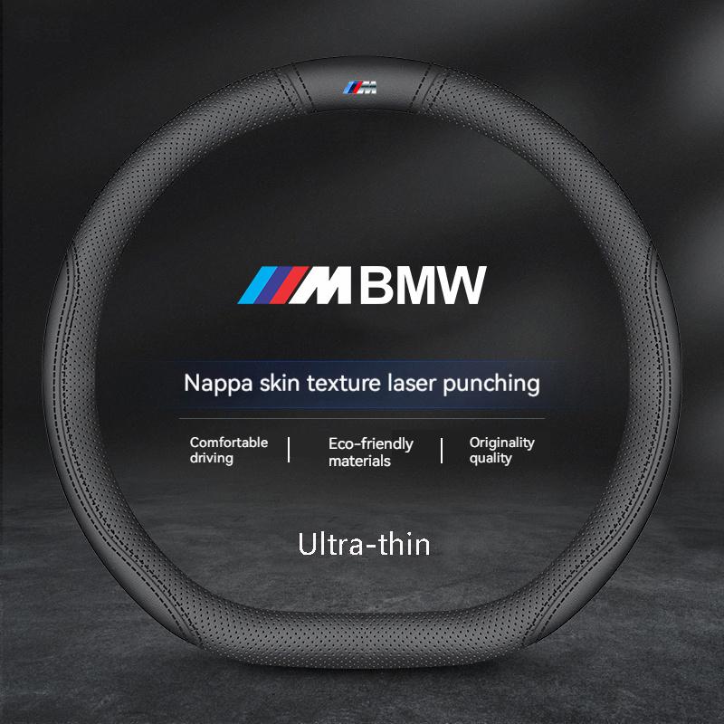 For BMW M X1 X3 X5 X6 E39 E46 E87 E90 E92 F10 F15 F25 F30 Carbon fiber Suede Leather Car Steering Wheel Cover Auto Accessories HG5