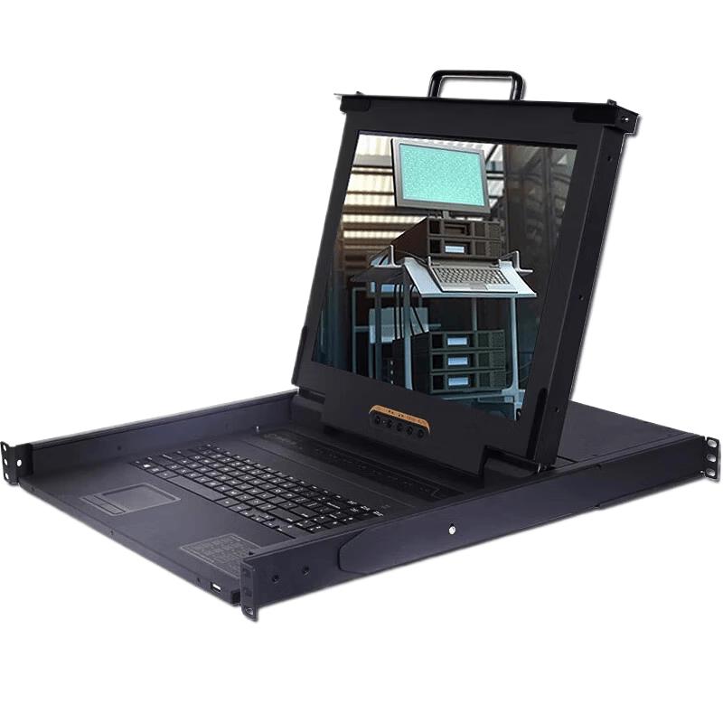 Baoweitong BW-1708U 1U Rackmount KVM Switch Console with 17-inch VGA Monitor