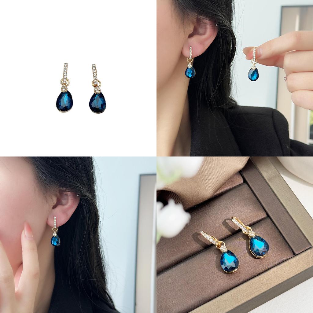 Drop Water Natural Earrings For Women With Alloy Material And Elegant Design