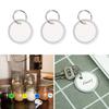 50 Pieces Metal Rimmed for Key Tags Round Paper Tags with Metal Rings White Label for Car Keys and Door Keys 31mm White