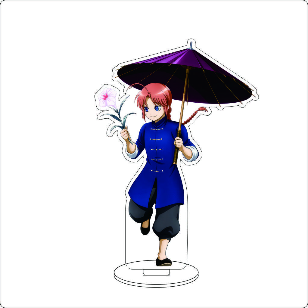 16CM Anime Gintama Cosplay Acrylic Stand Ornaments Kagura Kondou Isao Katsura Kotarou Sakata Gintoki Figure Stand Gifts