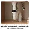 3 Pieces Sink Drain Sealing Gasket Ribbed Pipe Reducer High
