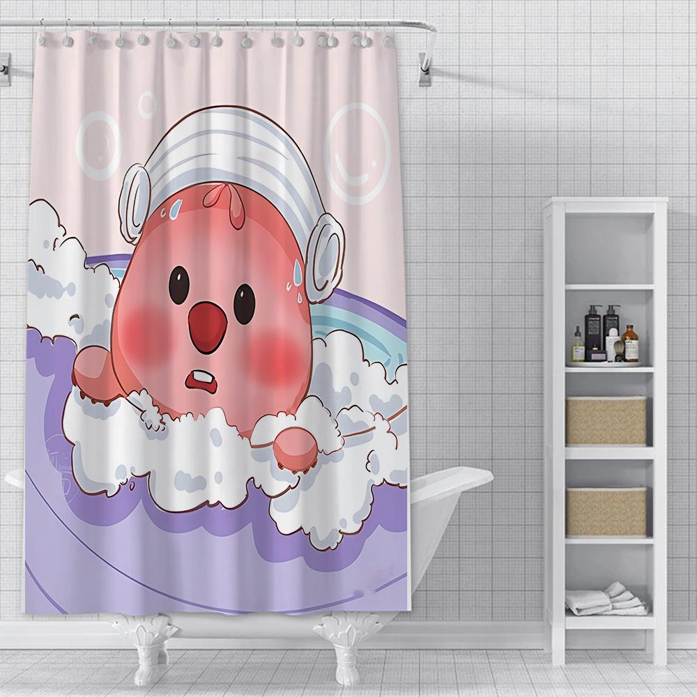 Shower Cute anime Loopys Curtain Waterproof Polyester Fabric Paint Colorful Bath Curtains Home Bathroom Decor Curtain With Hook