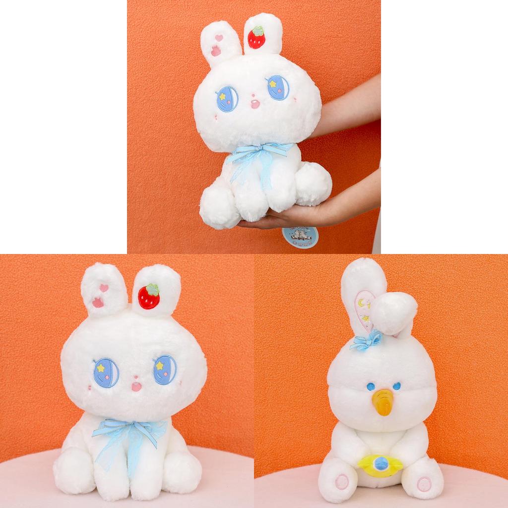 Little Cucu Sitting White Rabbit Plush Toy For Kids Girls Boys Gift