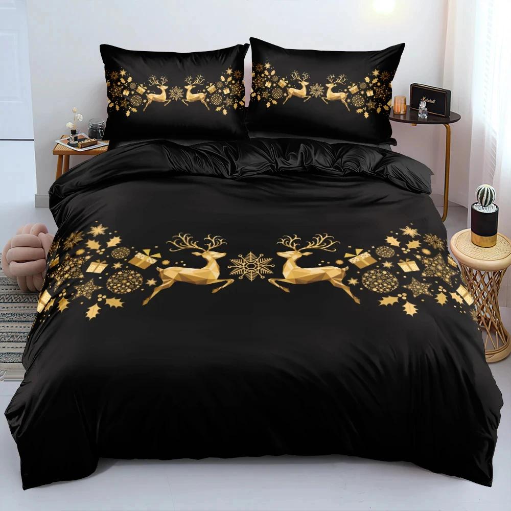 3D Christmas Tree Star Duvet Cover 3D Printed Bedding Set 3Pcs Double Twin Full Queen King Adult Kids Bedclothes Quilt Cover