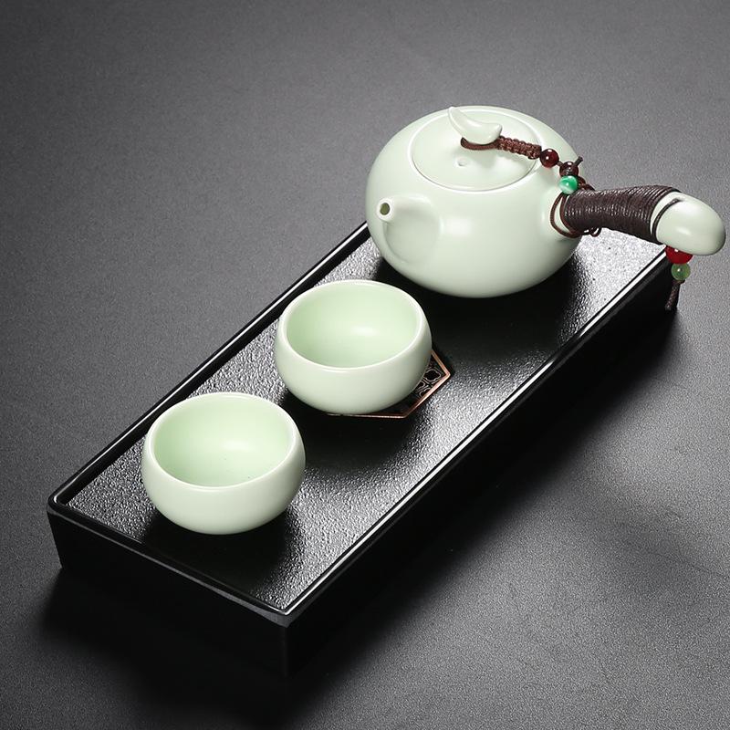 Kung Fu Tea Set with Tea Tray, Simple Modern Teapot, Japanese, Hotel Rooms, Dormitory, Home