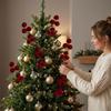 Flocking Christmas Velvet Ball Pick DIY Crafts Handmade Artificial Balls Bouquet 6 Balls Shatterproof Wreath Velvet Ball Sprig