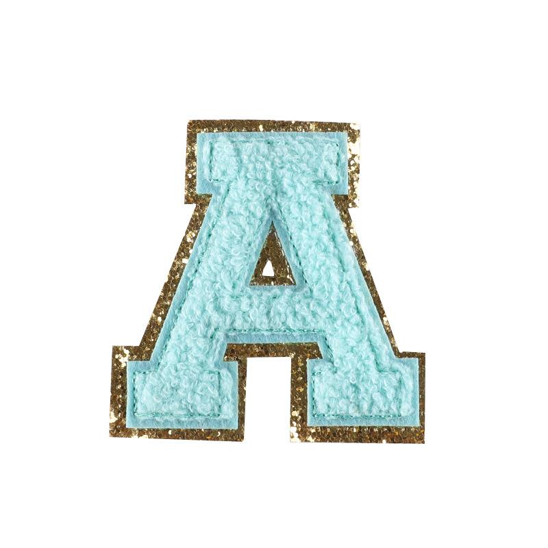 Computer Embroidery Label English Alphabet Phnom Penh Chenier Towel Embroidery Badge Sticker Clothing Accessories Decorative Embroidery Cloth Sticker