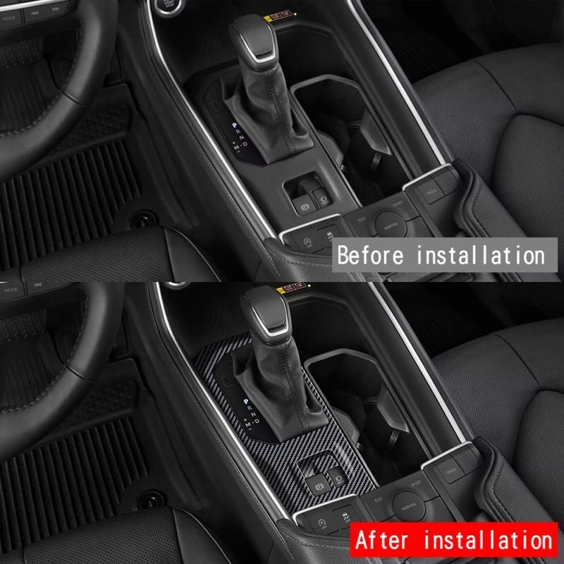 LHD For Toyota Grand Highlander 2024 2025 Carbon Car Center Console Gear Shift Box Panel Handbrake Cover Trim Car Accessories