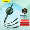 Baseus Mirror Series 2 Retractable 3-in-1 100W Fast Charging Cable