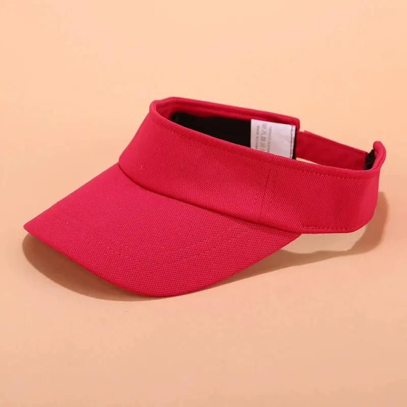 

Spring and Summer Cotton Solid Visors Baseball Cap Adjustable Sun Cap For Men and Women 04 56-60cm wear красный