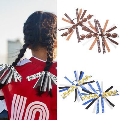 2 Pieces Softball Themed Hair Accessories for Girls Hair Scrunchies for Women Ponytail Holder for Sports and Casual Wear